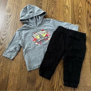 Handsome & Charming Just Like Daddy toddler boy outfit, size 12M